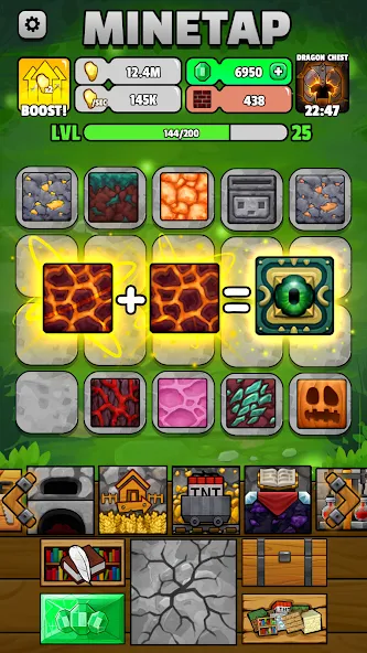 Minetap – Merge rpg clicker screenshot 1