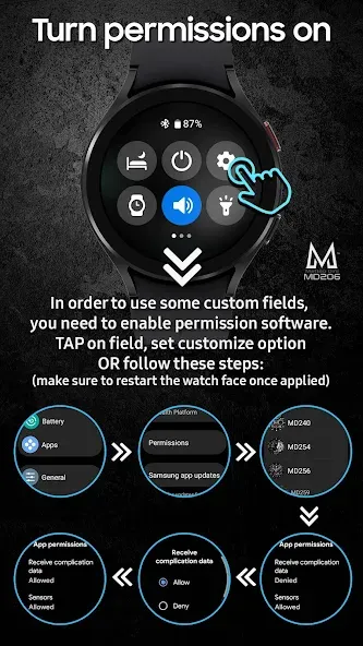 MD206 Analog watch face screenshot 8