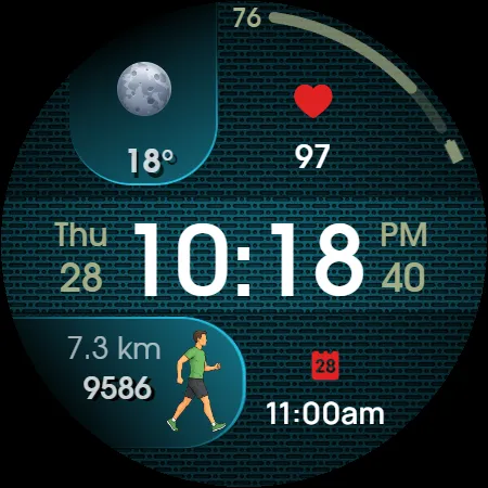 Digital watch face D32 screenshot 28
