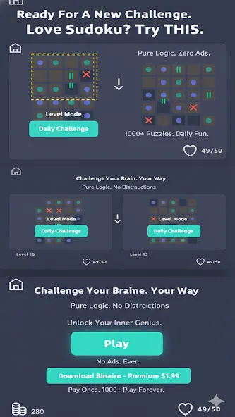 Binary Puzzle Plus screenshot 5