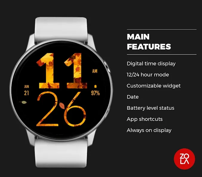 Autumn Large Watch Face screenshot 2