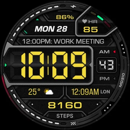 MD310 Digital watch face screenshot 31