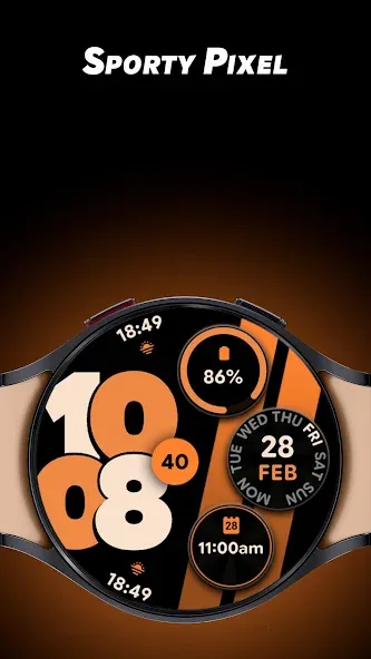 Sporty Pixel - Watch face screenshot 1