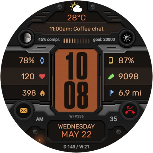 WFP 336 Digital watch face screenshot 44