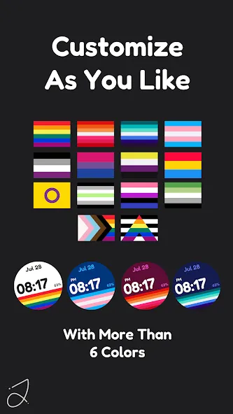 Simple Queer Watch Face screenshot 3