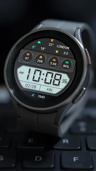 ZKin WatchFace Half Screen LCD screenshot 6
