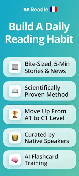 Learn French Daily with Readle screenshot 2