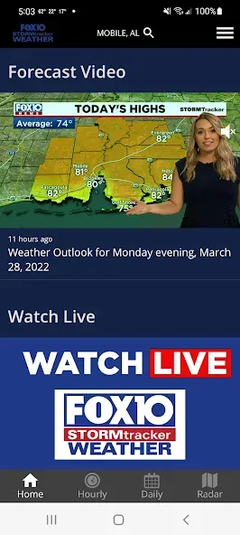FOX10 Weather Mobile Alabama screenshot 2