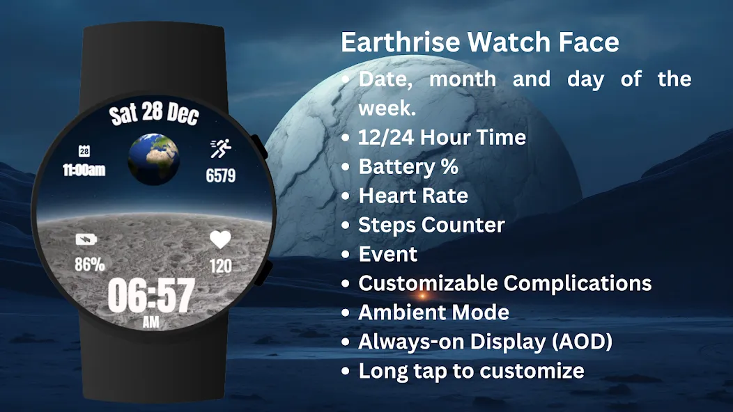Earthrise Watch Face screenshot 7