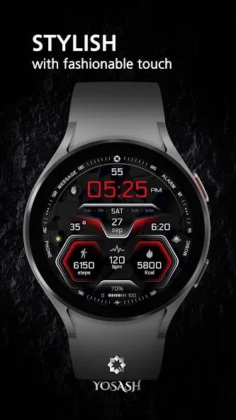 A385 Futuristic Face wear OS screenshot 2
