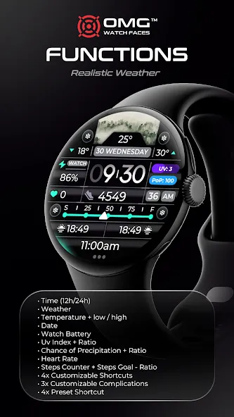 Weather Watch Face - OMG 368 screenshot 2