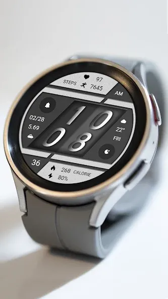 Diagonal Grey ZKin Watch screenshot 3