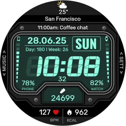 WFP 151 Old school watch face screenshot 46