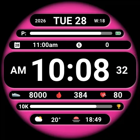 DADAM129: Digital Watch Face screenshot 25