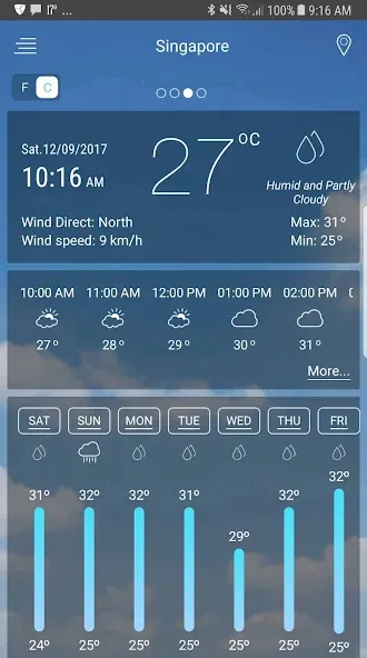 Weather app screenshot 1