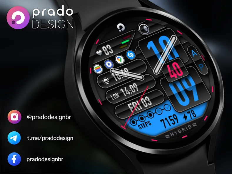 PRADO 06 Hybrid Watch Face screenshot 7