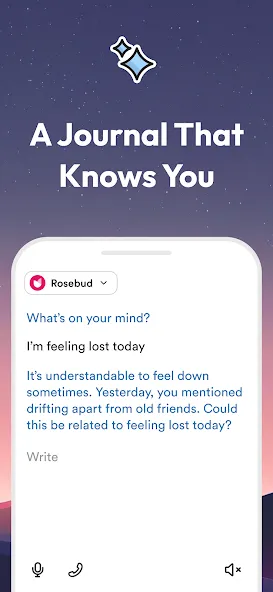 Rosebud: AI Journal & Diary screenshot 2