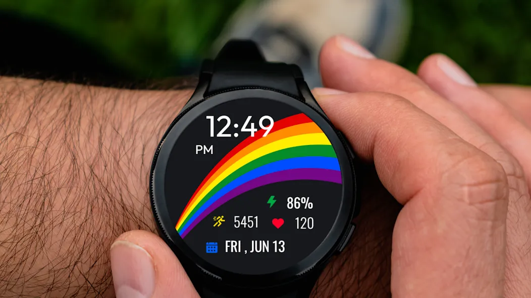 Rainbow Pride Watch Face screenshot 1
