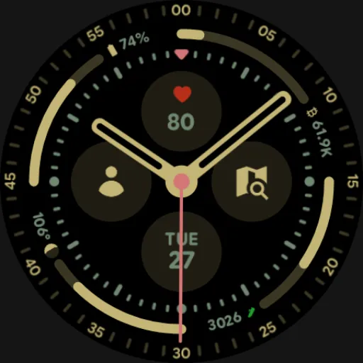 Pixel 3's Arcs Field Watchface screenshot 9