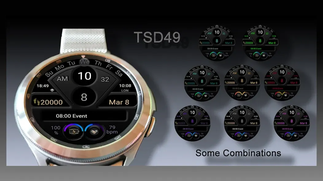 TSD49 Watch Face for Wear OS screenshot 9