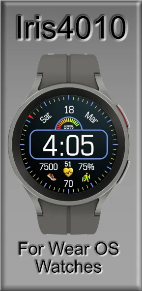 Iris4010 Digital Watch Face screenshot 1