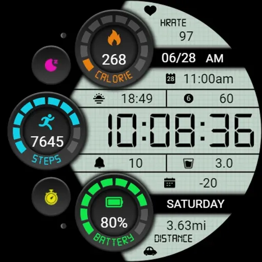 Retro Functional LCD ZKinWatch screenshot 7