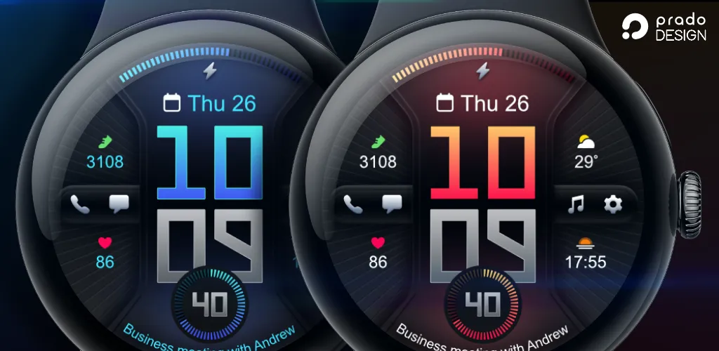 PRADO 78 Digital Watch Face screenshot 1