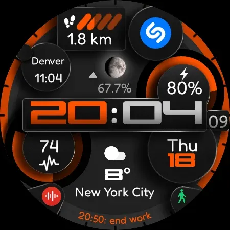 Digital Watch Face CUE110 screenshot 15