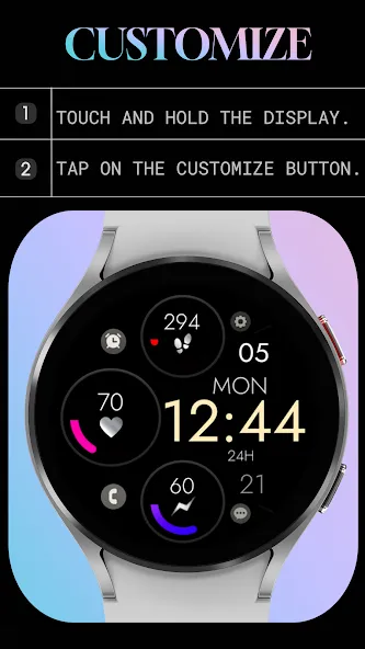 Digital Black Watch Face screenshot 7