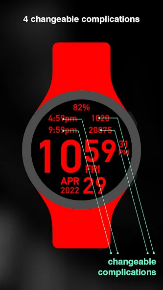 Big Hour Watch Face screenshot 4