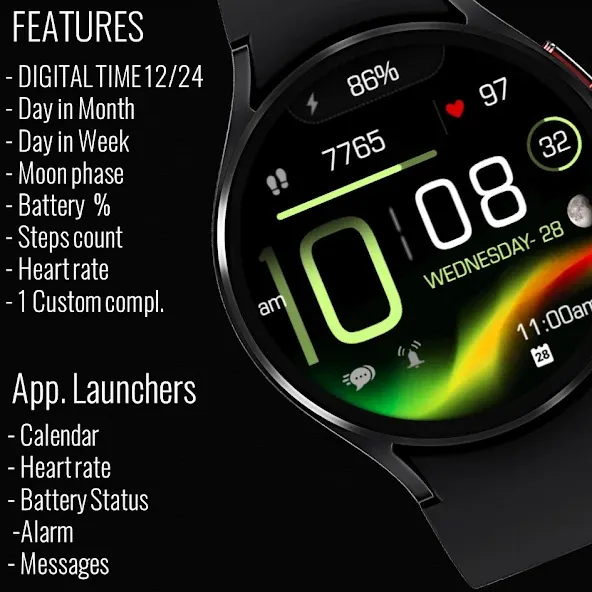 Black Stylish Aurora Lights 65 screenshot 6