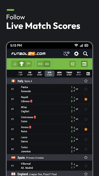 Futbol24 soccer livescore app screenshot 7