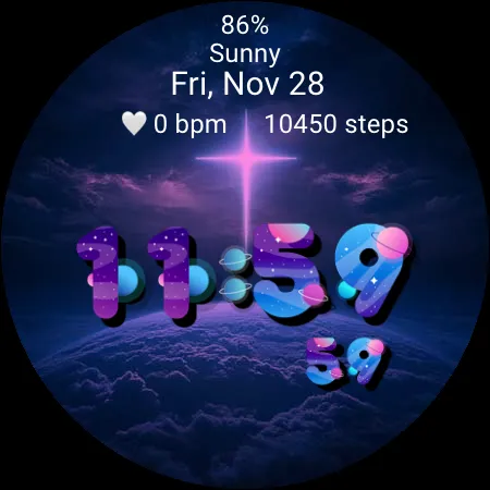 Calm Cross Universe Watch Face screenshot 28