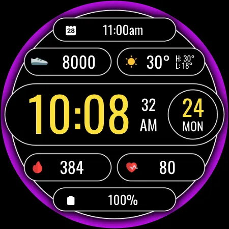 DADAM116: Digital Watch Face screenshot 23