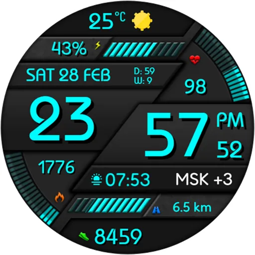 Digital Minimal Watch Face screenshot 22