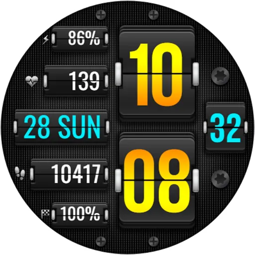 Digital FLIP WS16 Watch face screenshot 17
