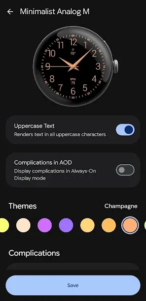 Minimalist Analog M Watch Face screenshot 4