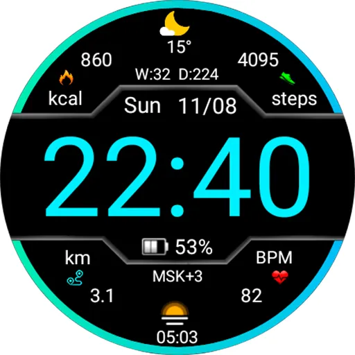 Digital Nurman Watch Face screenshot 17
