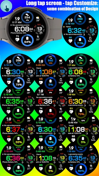 Digital Color WearOS NTV570 screenshot 7