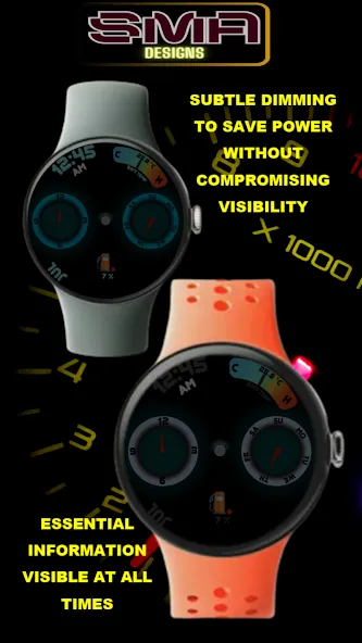 Speedometer WatchFace SMA 17 screenshot 22