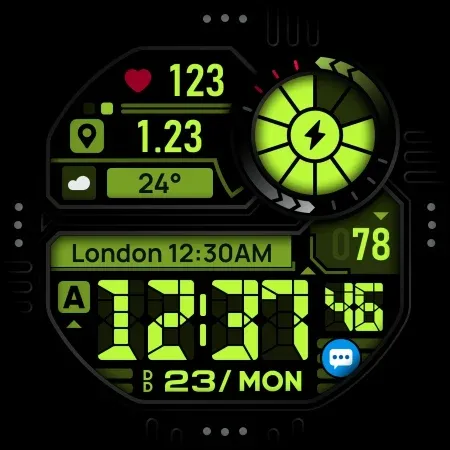 SH050 Watch Face, WearOS watch screenshot 16