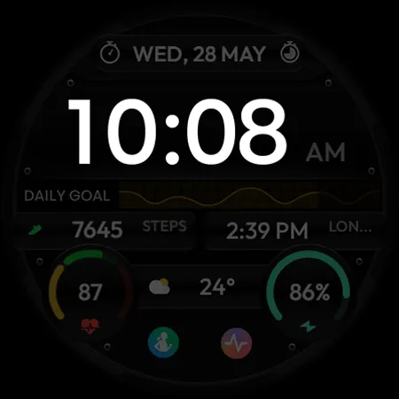 TVV Sport 8 Digital Watch Face screenshot 13