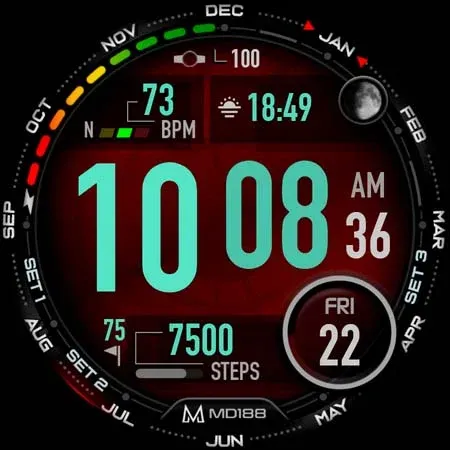 MD188 - Digital watch face screenshot 11