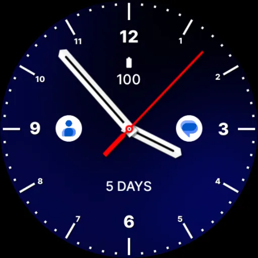 Super Blue Black Watch Face screenshot 5