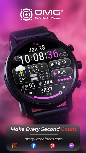 OMG 160 Weather Watch Face screenshot 19