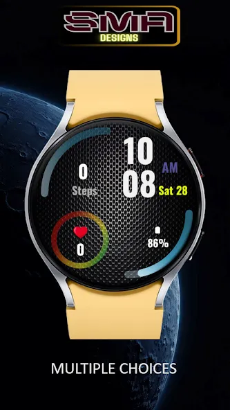 Dark Jet Black WatchFace SAM 1 screenshot 1