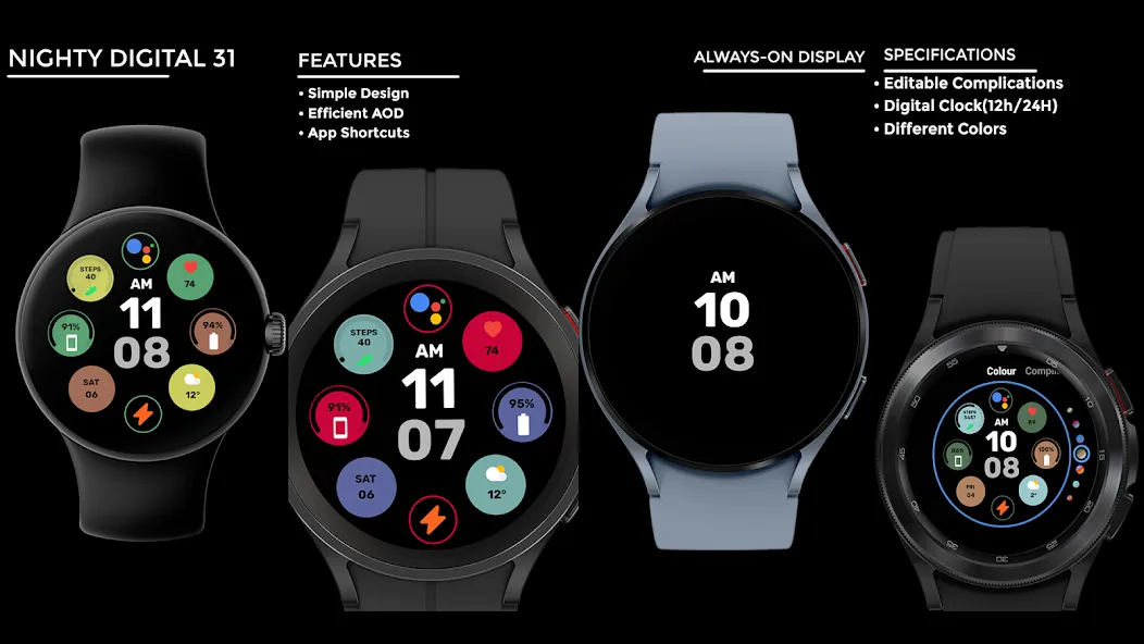 Nighty Digital 31 - watch face screenshot 15