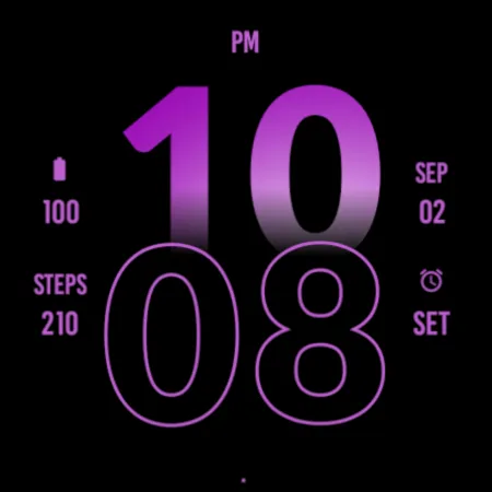Active Soft Purple Watch Face screenshot 4
