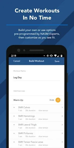 NASM EDGE screenshot 2