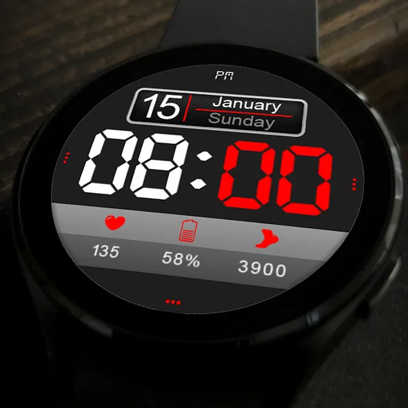 Digital Watch Face Key 014 screenshot 7